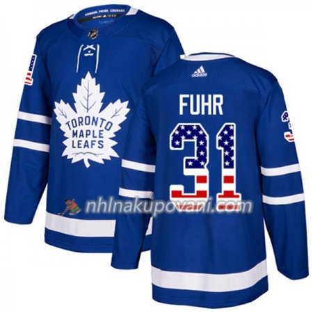 Toronto Maple Leafs Dresy Frederik Andersen 31 2017-2018 USA Flag Fashion Modrá Adidas Authentic - Pánské